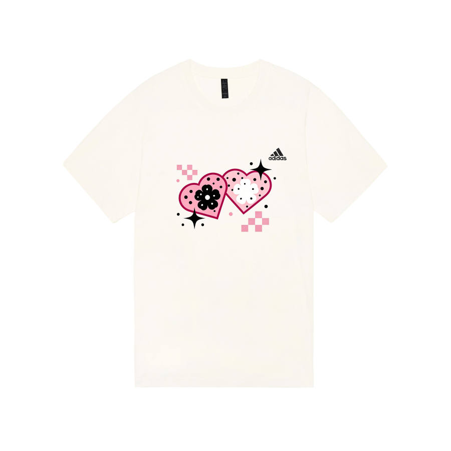 Adidas Adidas MUST HAVES T Shirts Unisex Ecru Crew Neck Moderate Straight Fit
