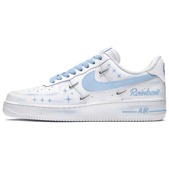 Nike Nike Air Force 1 Skateboard Shoes Women's Low Top White Blue