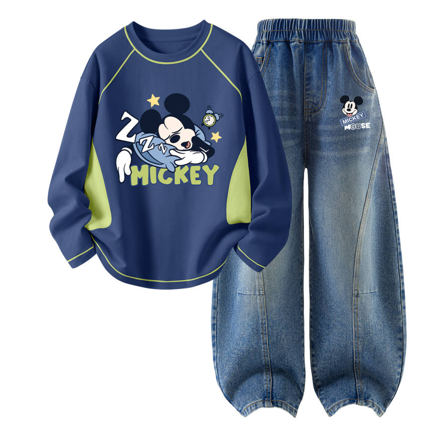 Disney Kids Casual Sportswear Crew Neck Thin Stretch Breathable