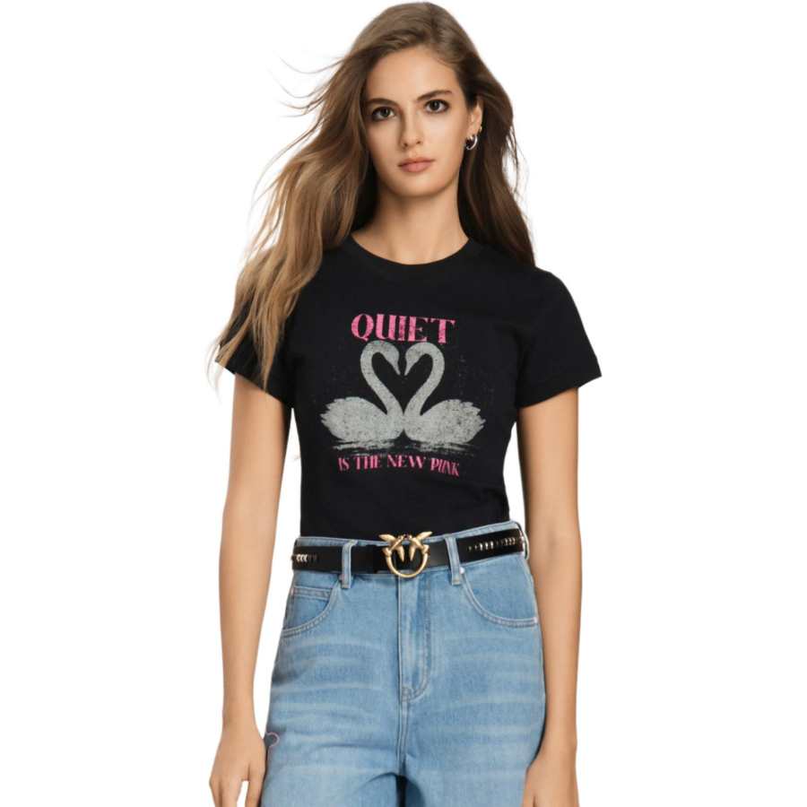 PINKO T Shirts Women's Indigo Crew Neck