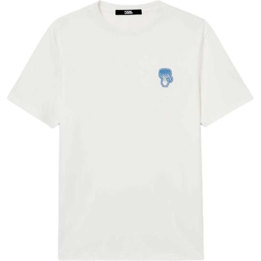 KARL LAGERFELD / Karl Lagerfeld Jeans T Shirts Men's White Crew Neck Moderate