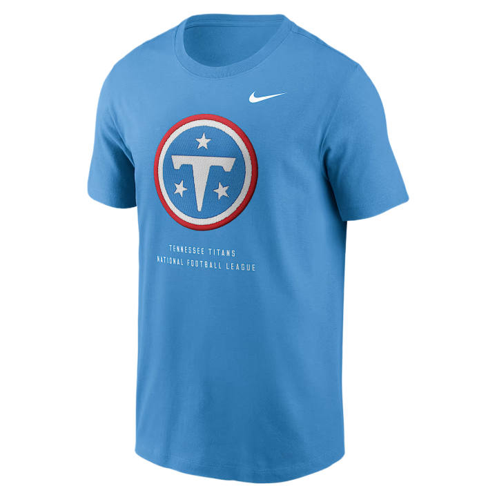 Nike Nike NFL T Shirts Men's Blue Crew Neck Moderate