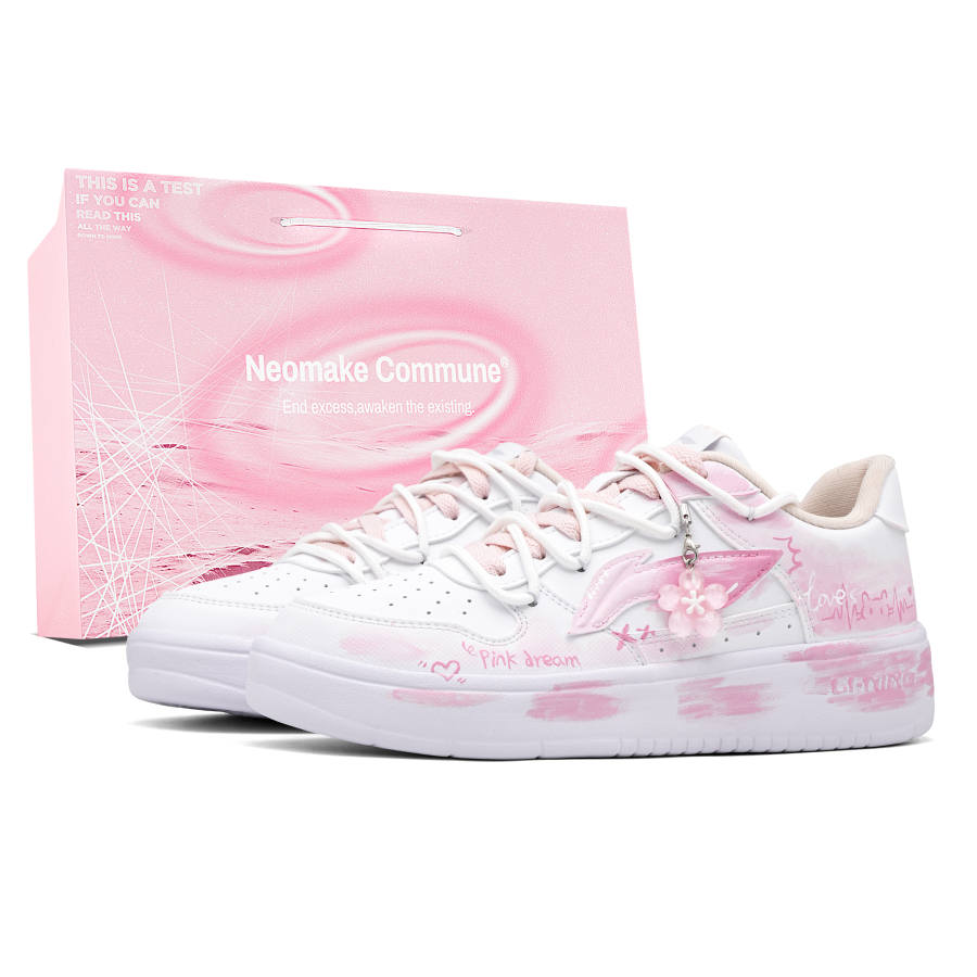 Li-Ning Li Ning Floating Boat Skateboard Shoes Women's Low Top White