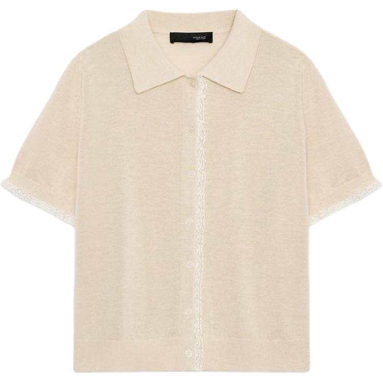 ZARA Sweaters Women's Sand Polo Collar Moderate