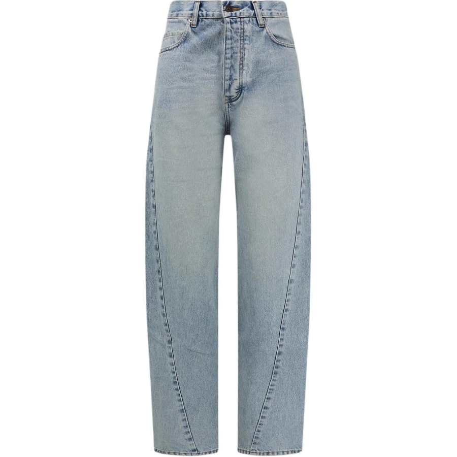 Balenciaga Jeans Women's Light Blue Moderate Straight Fit Pants