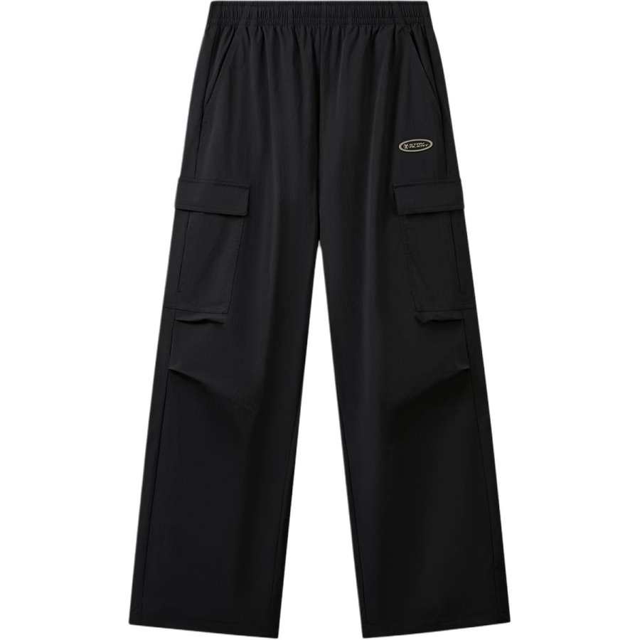 Li-Ning Li Ning Casual Pants Women's Black Moderate Straight Fit Pants