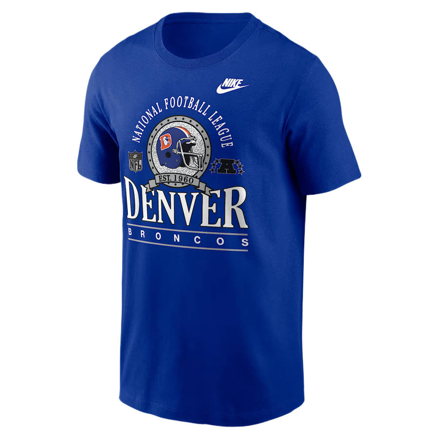 Nike Nike NFL T Shirts Men's Royal Crew Neck Moderate