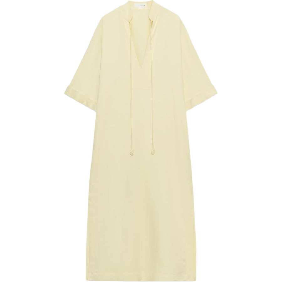 ZARA ZW Short Sleeved Dresses Women's Yellow Moderate