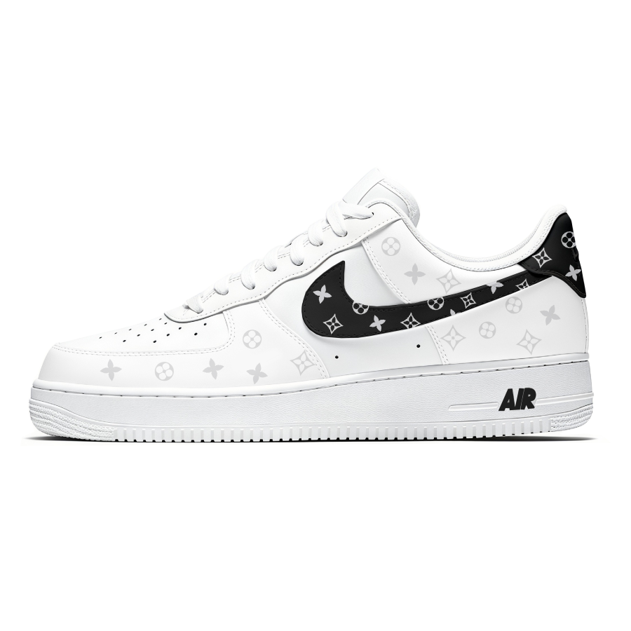 Nike Nike Skateboard Shoes Unisex Low Top White And Black Color Block With Monogram Print