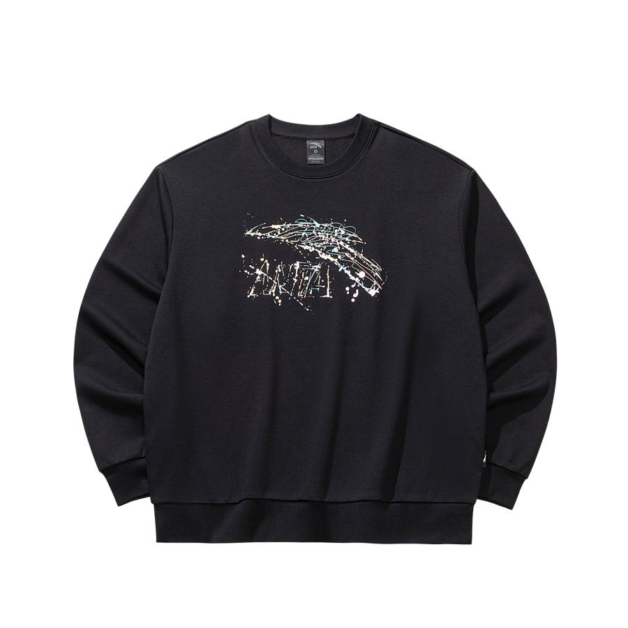 ANTA Life Collection Sweatshirts Unisex Basic Black/Graffiti 9 Crew Neck Moderate