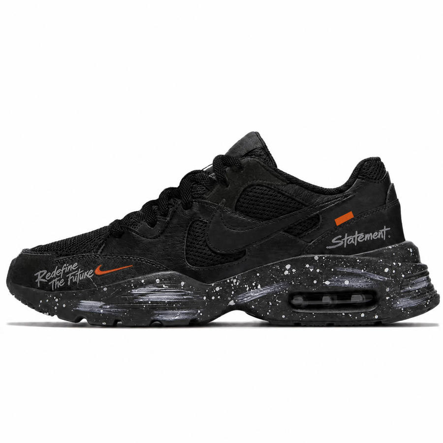 Nike Nike Air Max Fusion Running Shoes Men's Low Top Black/White/Orange