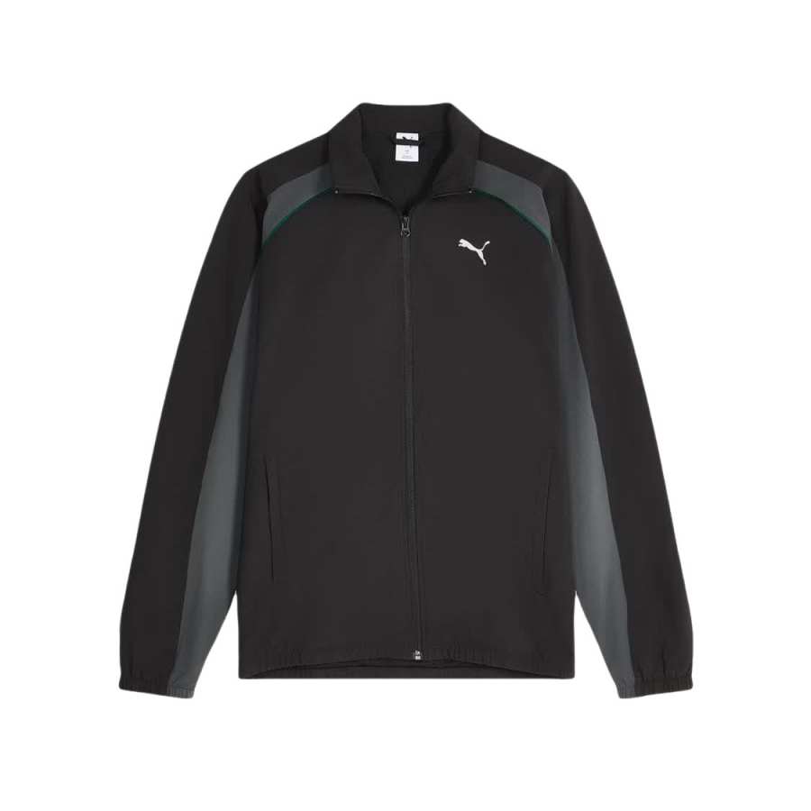 PUMA Woven Sun Protection Clothing Unisex Black 01 Lapel Moderate