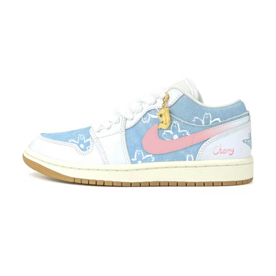 Nike Nike Air Jordan 1 LOW SE Skateboard Shoes Unisex Low Top White/Blue/Pink