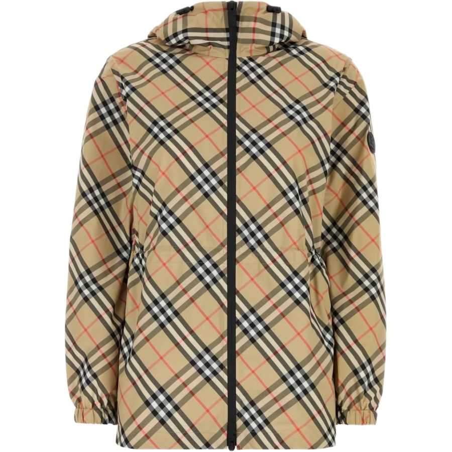 Burberry Jackets Women's Brown Hooded Non Detachable Moderate