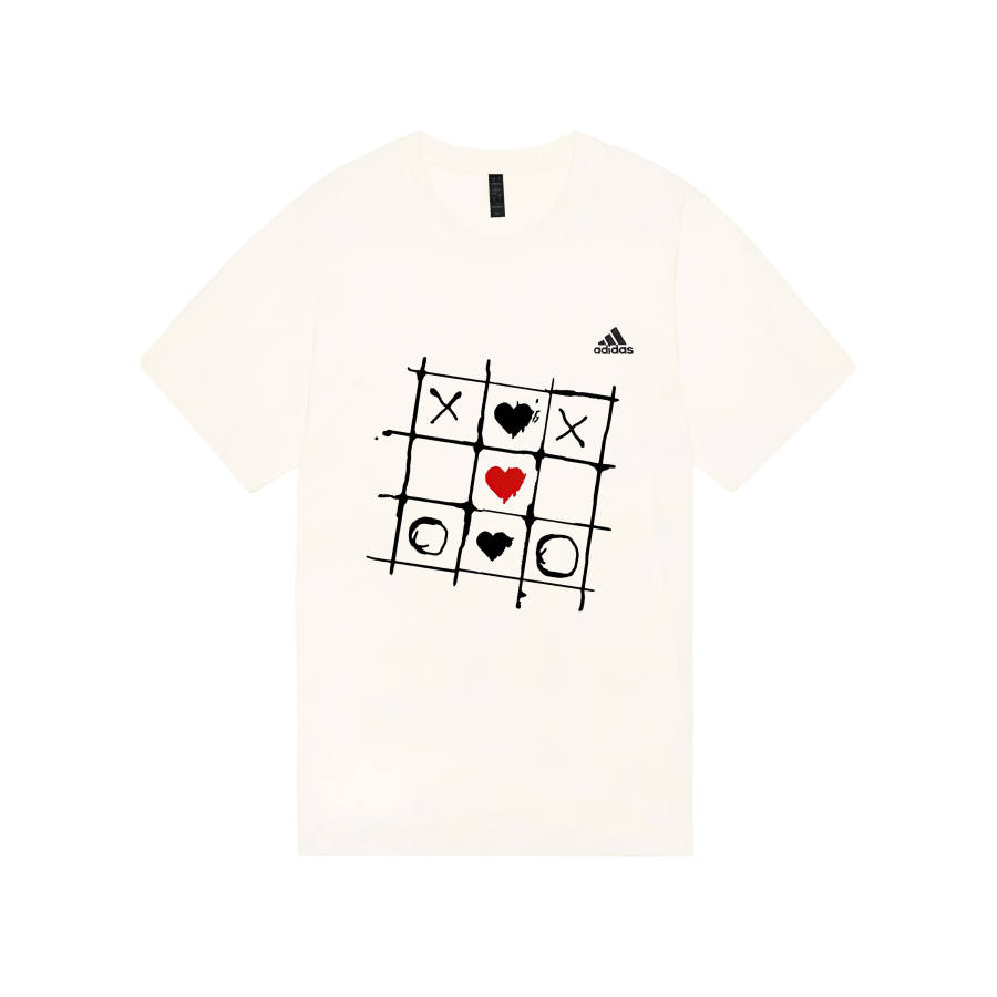 Adidas Adidas MUST HAVES T Shirts Unisex Ecru Crew Neck Moderate Straight Fit