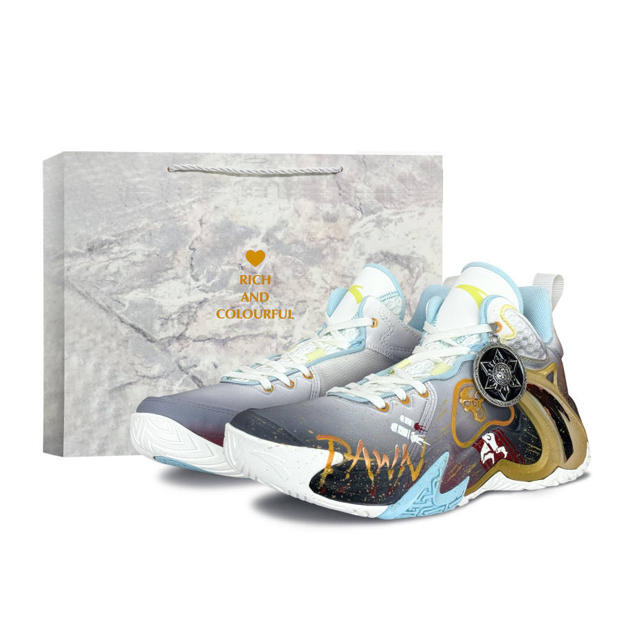 ANTA Airspace 4 Basketball Shoes Unisex Low Top Black/Gold