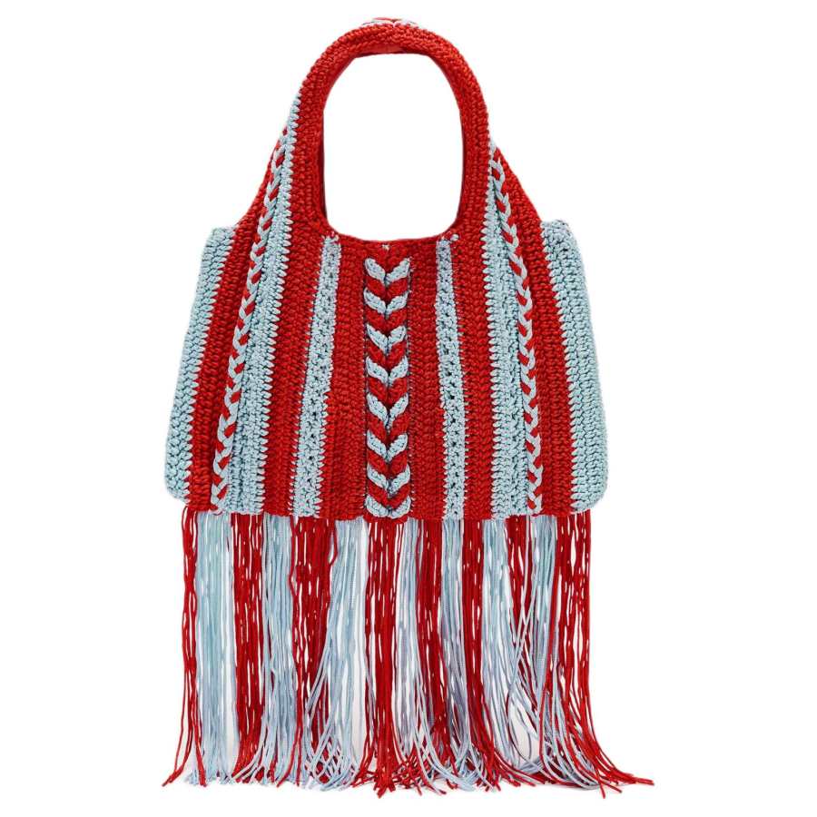 ZARA Handbags Red & Blue