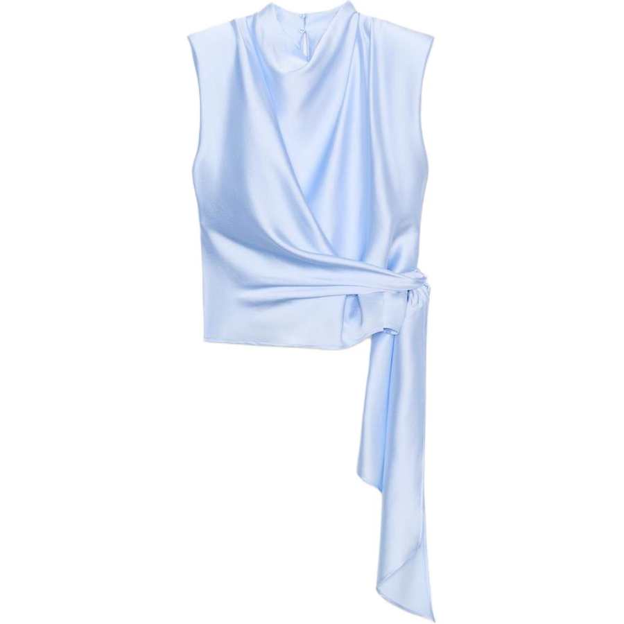 ZARA Tank Tops Women's Light Blue