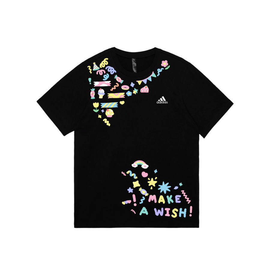 Adidas Adidas MUST HAVES T Shirts Unisex Black Crew Neck Moderate Straight Fit