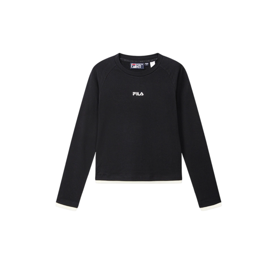 FILA ORIGINALE T Shirts Women's Jet Black BK Crew Neck