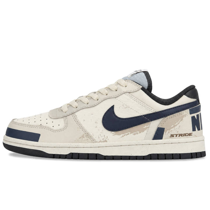 Nike Nike Big Skateboard Shoes Men's Low Top Ecru/Navy Blue Dark Blue