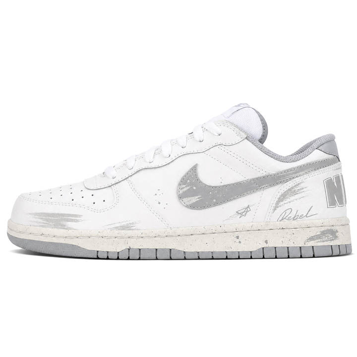 Nike Nike Big Skateboard Shoes Men's Low Top Gray/White