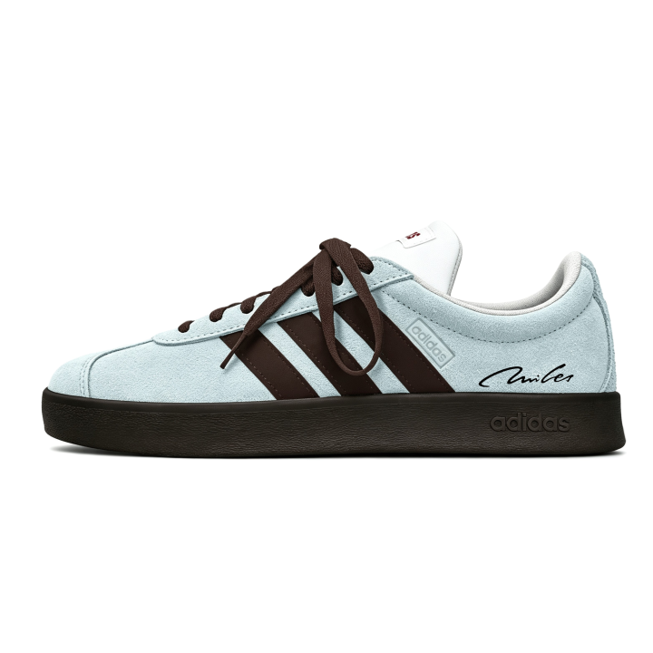 Adidas Adidas Vl Court Classic German Army Trainers Unisex Low Top Mist Blue