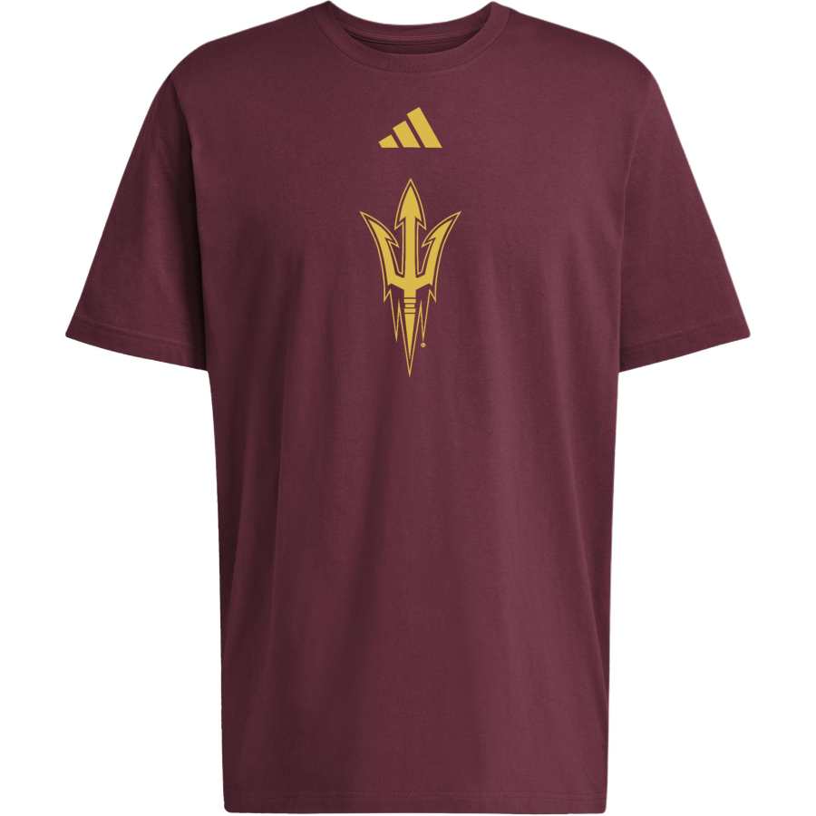 Adidas Adidas T Shirts Men's Burgundy Crew Neck