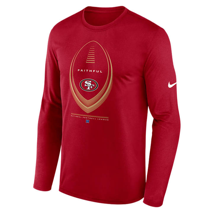 Nike Nike NFL Rugby Jerseys Men's Red Crew Neck Moderate