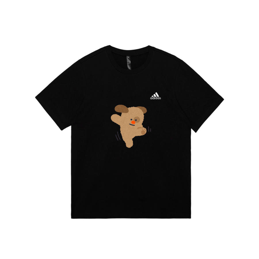 Adidas Adidas MUST HAVES T Shirts Unisex Black Crew Neck Moderate Straight Fit
