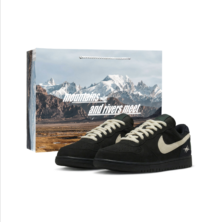 Nike Nike Big Low Lux Skateboard Shoes Men's Low Top Black/Beige