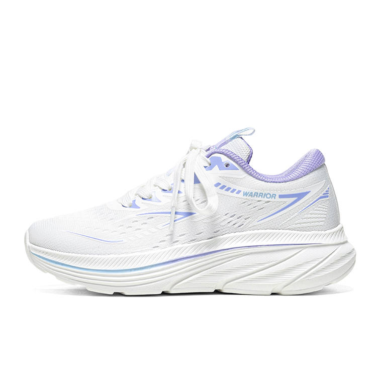 WARRIOR Running Shoes Women's Low Top White Purple/White Green