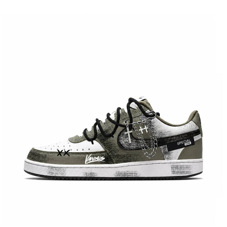 Nike Nike Court Vision Skateboard Shoes Unisex Low Top White