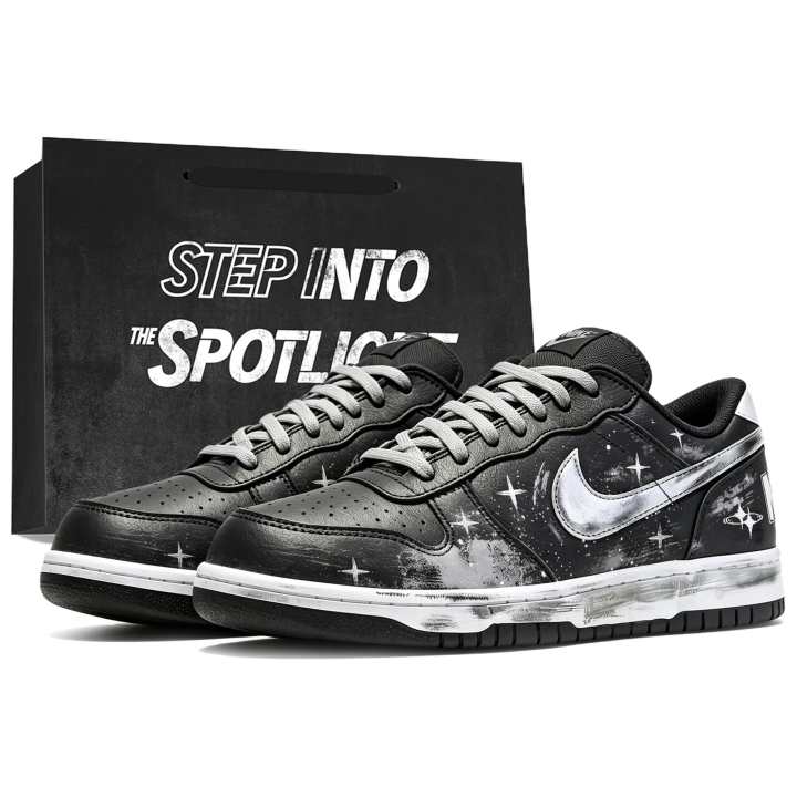 Nike Nike Big Skateboard Shoes Unisex Low Top White/Black/Silver