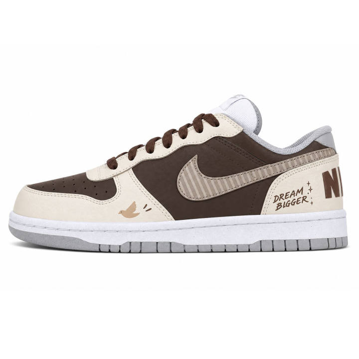 Nike Nike Big Skateboard Shoes Men's Low Top Brown/Ecru