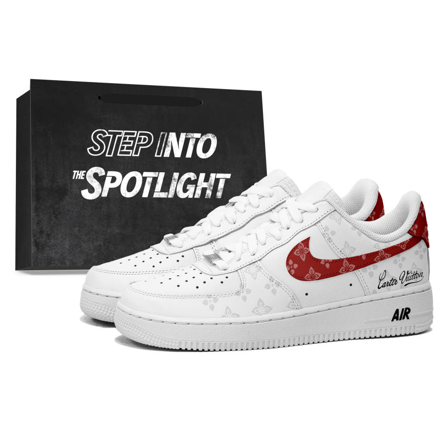 Nike Nike Air Force 1 Skateboard Shoes Unisex Low Top Red White Gray