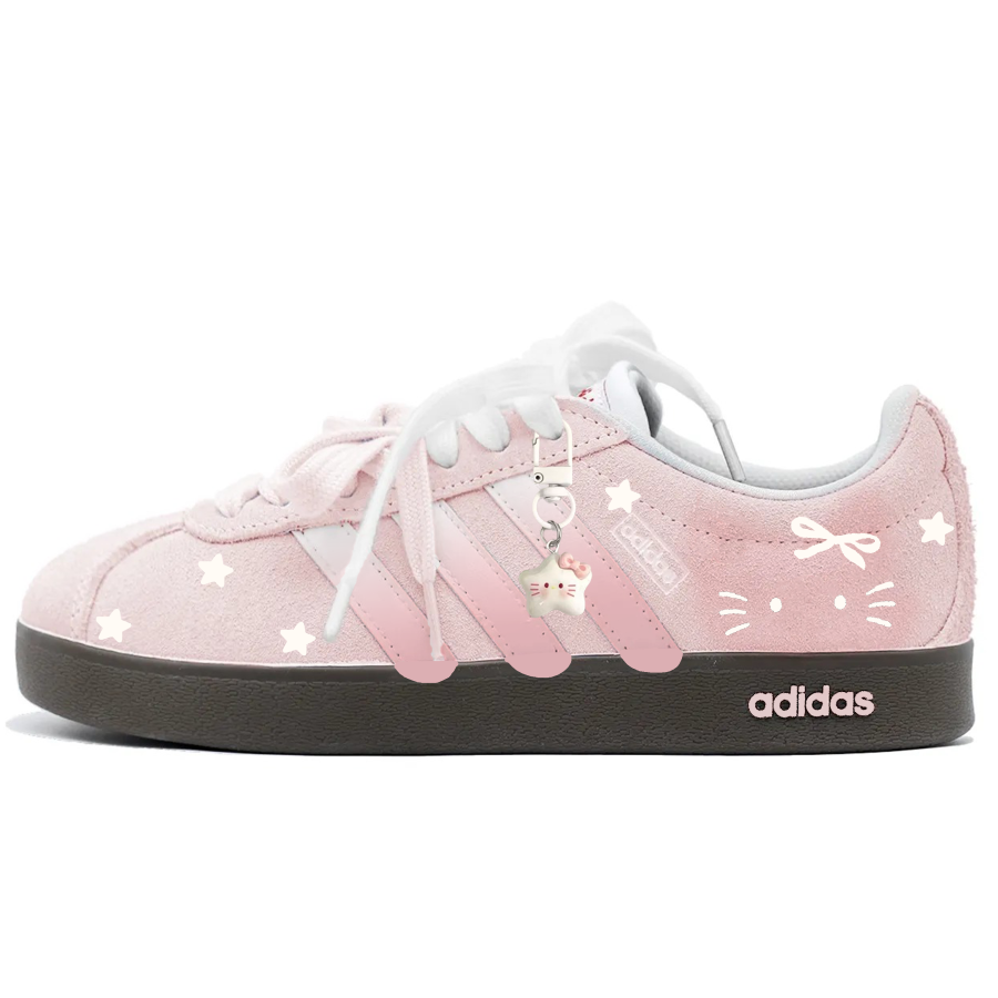 Adidas Adidas VL COURT 2.0 German Army Trainers Unisex Low Top Black/White/Red/Pink