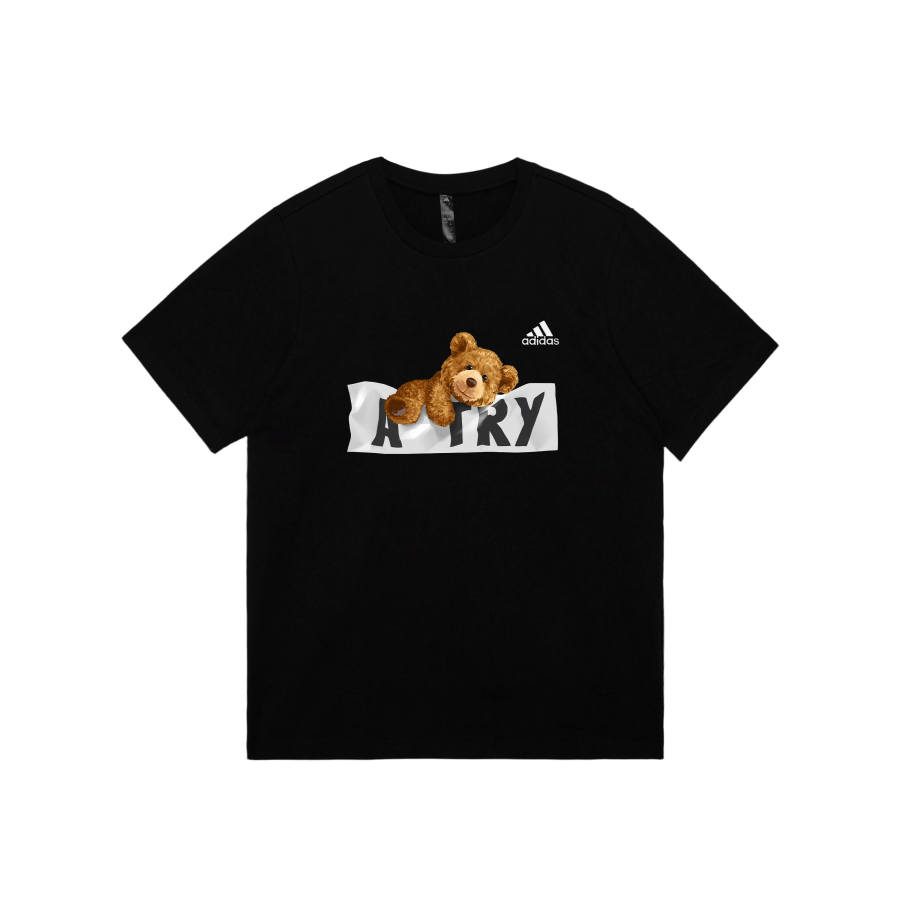 Adidas Adidas MUST HAVES T Shirts Unisex Black Crew Neck Moderate Straight Fit
