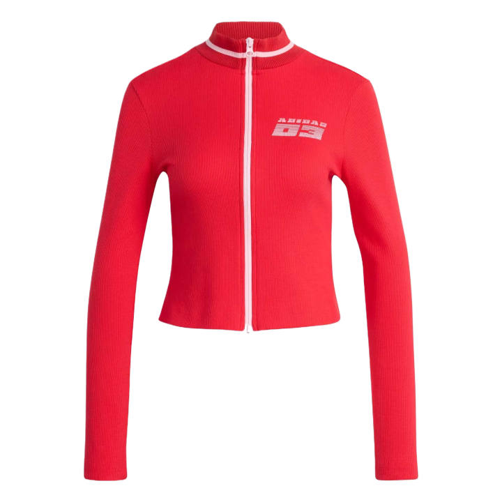 Adidas Adidas Jackets Women's Pure Gemstone Red/Transparent Pink Turtleneck Moderate