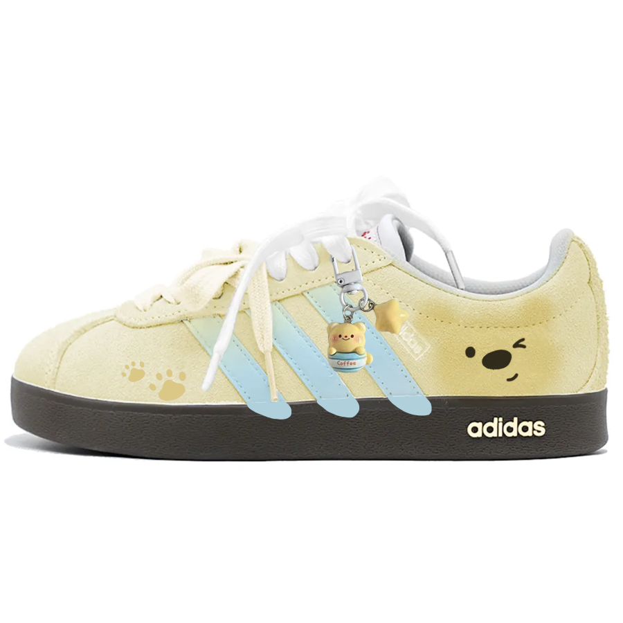 Adidas Adidas VL COURT 2.0 German Army Trainers Unisex Low Top Yellow/Brown