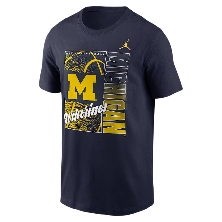 Jordan Jordan T Shirts Men's Marine Blue Crew Neck Moderate