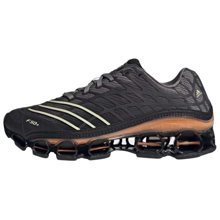 Adidas Adidas Megaride F50 Running Shoes Unisex Core Black/Ice Gold Metallic/Six Gray