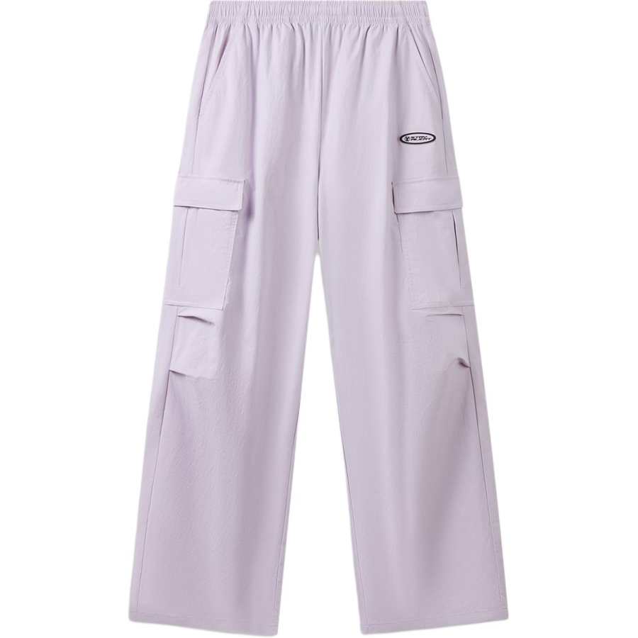 Li-Ning Li Ning Casual Pants Women's Cloud Purple Moderate Straight Fit Pants
