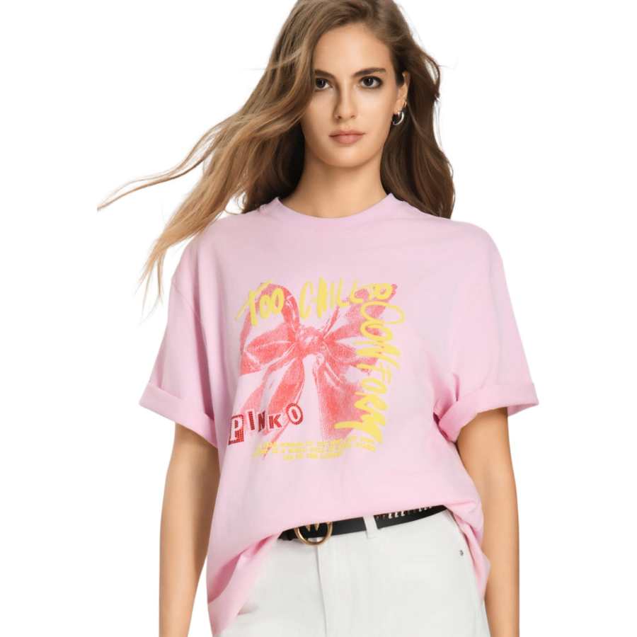 PINKO T Shirts Women's Pink Crew Neck