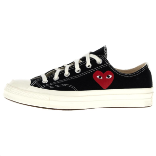 CDG Play Converse X CDG Play Canvas Shoes Unisex Low Top Black