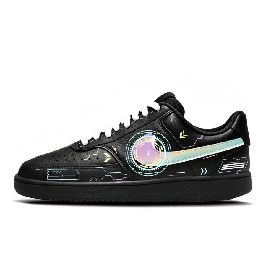Nike Nike Court Vision Low Skateboard Shoes Unisex Low Top Black+Rainbow