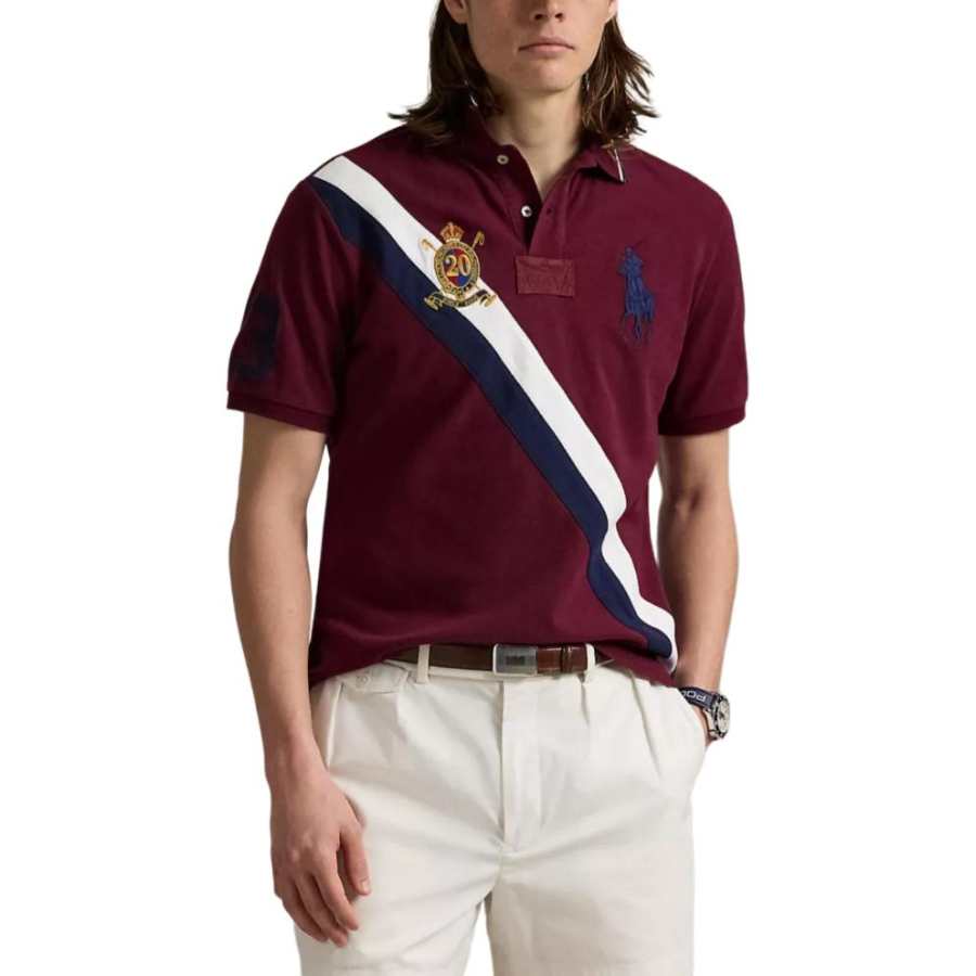 Polo Ralph Lauren Big Pony Polo Shirts Men's Red Polo Collar Moderate Other
