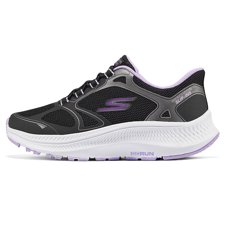 Skechers Kids Fabric Slip Resistant, Abrasion Resistant, Rebound, Lightweight Cushioning Low top Running Shoes Black