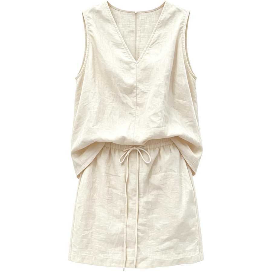 CHARM GLOW Two Piece Skirt Sets Women's V Neck Moderate Short Skirt
