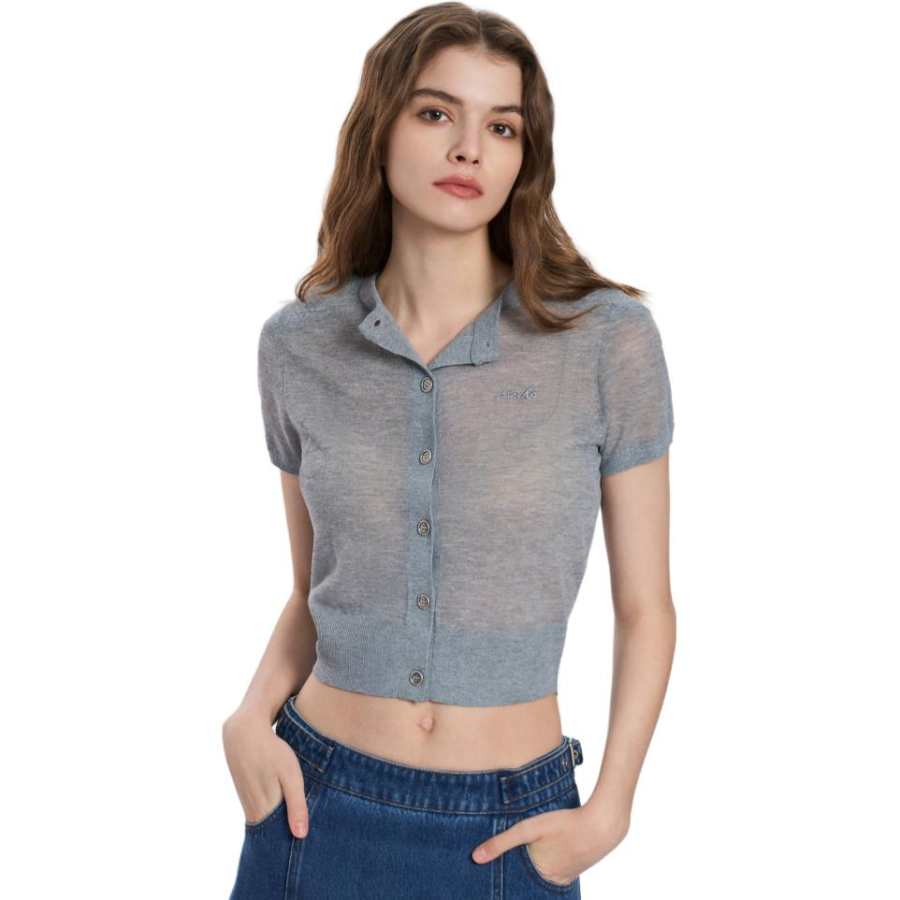 PINKO Sweaters Women's Gray Crew Neck Thin